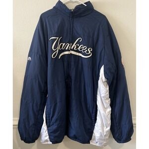 Majestic MLB Genuine Merch NY Yankees Windbreaker Jacket Men's‎ 4XT